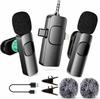 Bluetooth-mikrofon, reversmikrofon, kompatibel med iPhoneAndroidKamera, 3-i-1 mottaker, samtidig bruk med to mottakere, 300m overføring