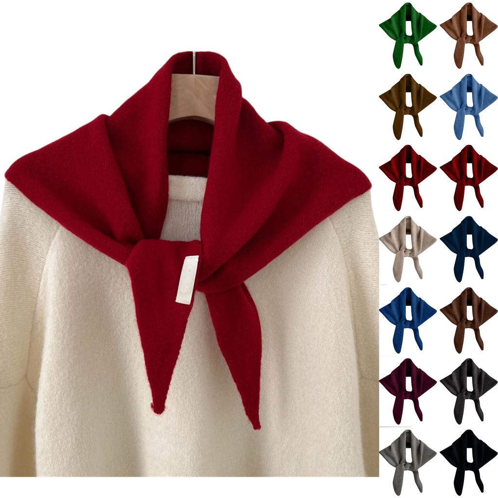 Knitted Triangular Scarf For Women,Shawl Head Scarf, Lightweight Soft Warm Neck Warmer For Women