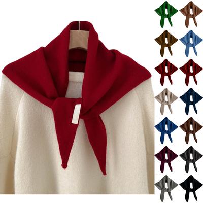 Gestrickter Dreiecksschal für Damen, Schal Kopftuch, Leichter weicher warmer Nackenschutz für Damen