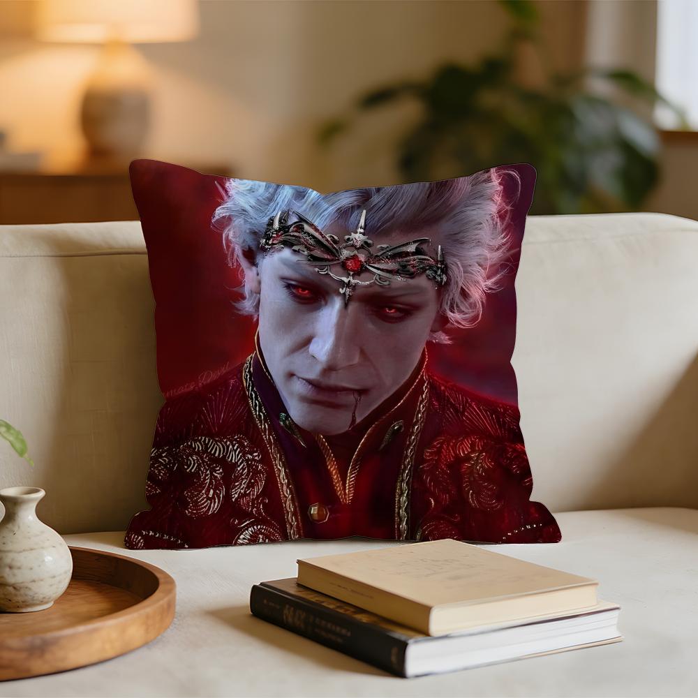 Baldurs Gate 3 Astarion Cushion Cover Short Plush Pillowcase for Bed Sofa Carwashable
