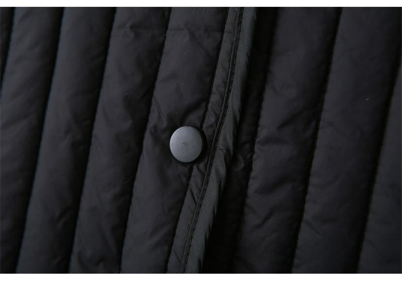 2025 Autumn/Winter Plus Size Vertical Stripe Lightweight Padded Vest for Slimming Chubby Girls, Style 1754