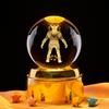 Colorful Werewolf Crystal Ball Night Light: Creative Luminous Ornament with Inner Carving Design