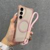 Shockproof Magnetic Strap Rope Clear Case for Samsung Galaxy S25 Ultra S24 Plus S23 S22 S21 for Magsafe Lanyard Matte Back Cover