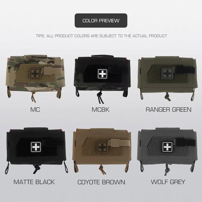 Compact V3 GEN3 Trauma Pouch, Camo MD2 IFAK Tactical First Aid Bag, Medical Utility Pouch For Hunting Vest Plate Carrier Waist Belt Gear