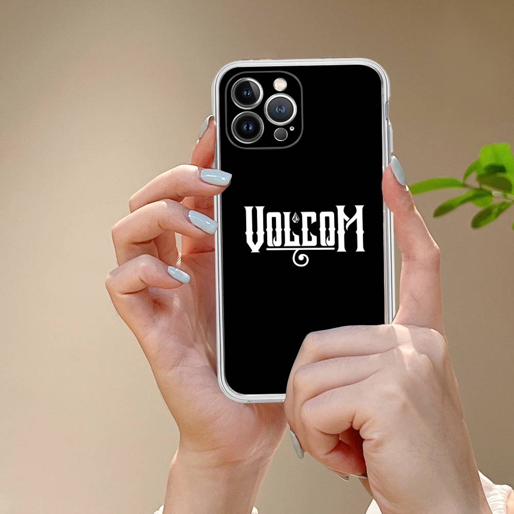 V-Volcom LOGO Fashion Phone Case For IPhone 17 16 15 Plus 14 13 Mini 12 11 Pro Max Soft Shell Cover