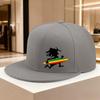 Rastafarian Surfer Silhouette Flat Brim Snapback Cap Adjustable Baseball Hat Street Style Summer Essential
