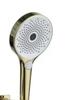 Shine Gold 3 Functions Handheld Shower Head with Gold Hose and Bracket Holder Polished Gold Color TH358