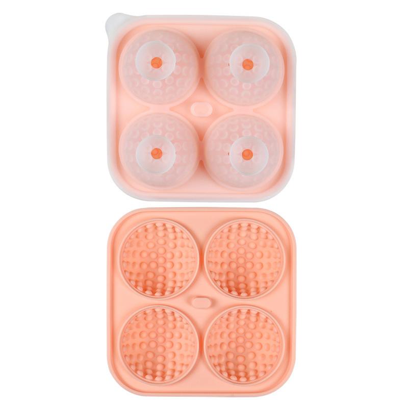 Golf Ice Cube Tray 3D, Ice Ball Cube Mold With Funnel For Cocktails, Bourbon,Brandy, Whiskey Gifts For Men, Silicone Fun Shapes