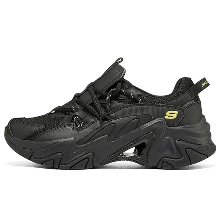 (WMNS) Skechers Dlites Stamina Black Yellow Women s 896072-BKYL EU 35