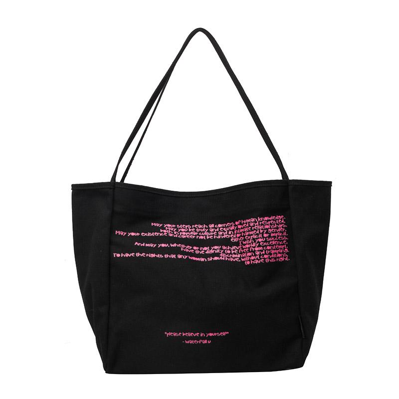 תיק קנבס קיבולת גדולה תיק מכתבים לנשים תיק כתף טוטה