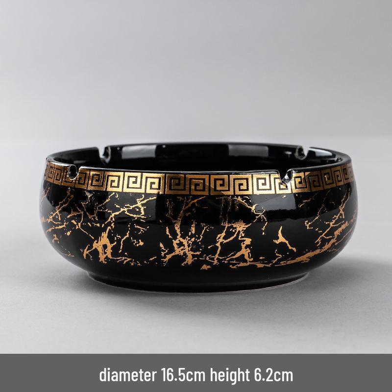 Large Vintage Ceramic Ashtray: Luxury Retro Decor for Home or Office