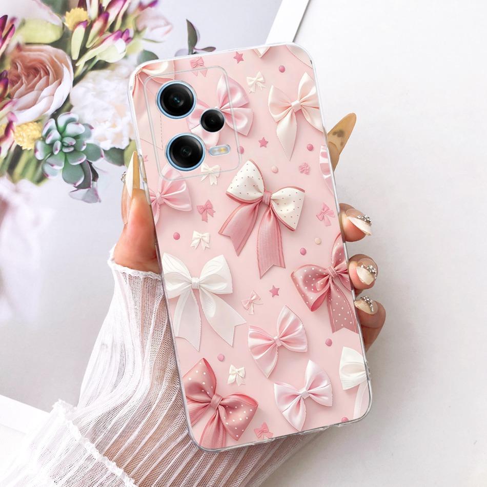 For Xiaomi Redmi Note 12 Pro 5G 2026 Cute Flower Butterfly Cat Painted Case For Redmi Note12 Pro Soft Silicone TPU Phone Cases