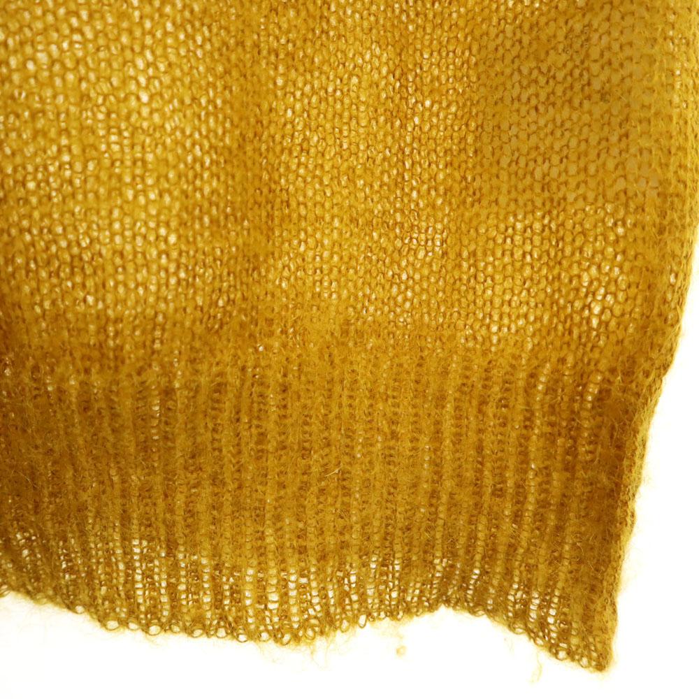 UNUSED Mohair Blend Long sleeve sweater 3 Camel knit Men's Used