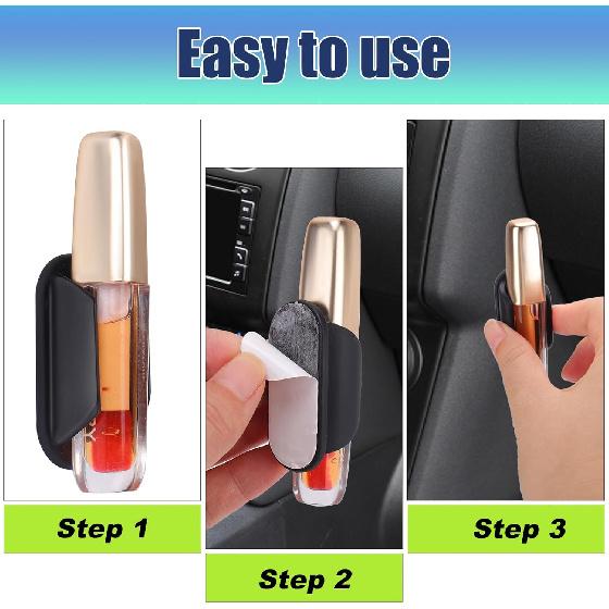 Car Lip Balm Holder No Melt,2PCS Silicone Holder For Chapstick,Fun Aesthetic Car Accessories For Women Interior,Car Holder For Chap Stick,Car