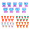 9 Pcs Skull Fidget Clicker Toy 3D-Printed Skull Stress Relief Toy Gradient Color Keyboard Clicker Fidget Button for Office Workers Anxiety Relief