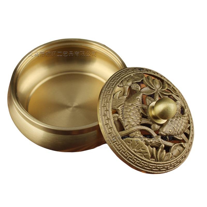 Brass Double Fish Incense Burner Dragon And Phoenix Copper Home Indoor Sandalwood Stove Creative Chinese Style Zen Decorat