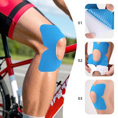 Kinesiology Tape Pre-Cut Waterproof Elastic Knee Tape Adhesive Athletic Tape Prevents Knee Strains for Men Women Sports Fitness