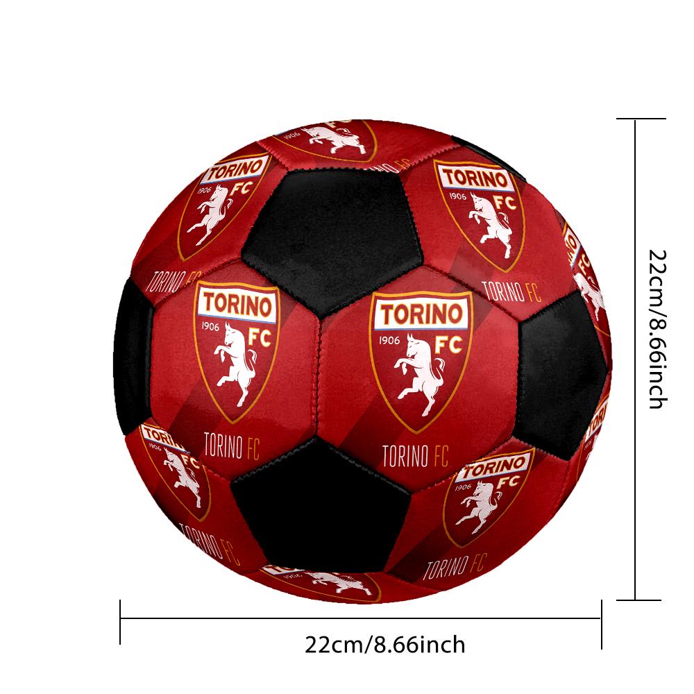 Torino Football Club Soccer Ball Colorful All Ages Machine Stitched PVC Competition Ready Durable High-Bounce