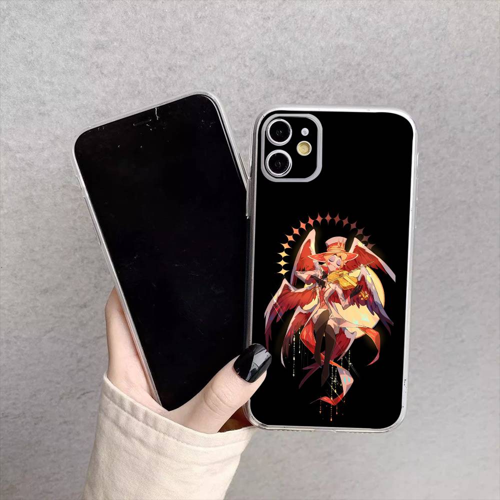Hazbin H-Hotel Lucifer Magne Handyhülle für iPhone 17, 16, 15, 14, 13, 12, 11 Plus, Pro Max Weiche Transparente Hülle