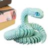 3d Printed Snake Desk Ornament Rotatable Office Realistic Snake Statue Table Decoration Landscape Figurines Accessories