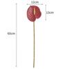 1 Branch Artificial Flower Real Touch Anthurium Lotus Artistic 3D Printing Elegant Vivid Fake Anthurium Flower Photography Props