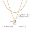 Natural Stone Beaded Titanium Steel Necklace with Sun and Star Pendant Women's Fashion Jewelry