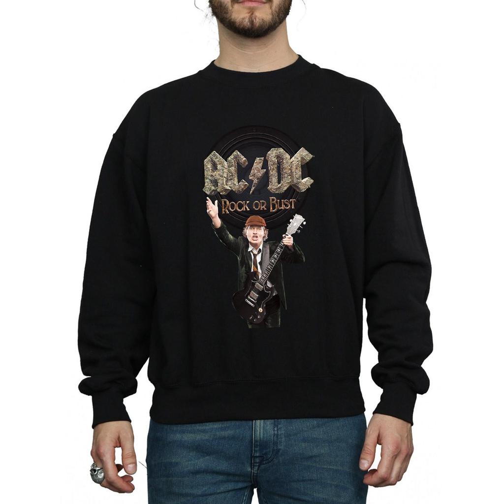AC/DC Mens Rock Or Bust Angus Young Sweatshirt