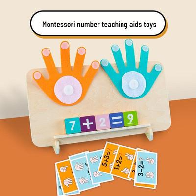 Wooden Educational Finger Counting Toy for Early Childhood Math Learning