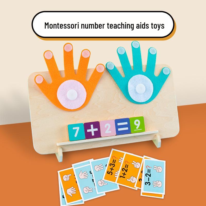 Wooden Educational Finger Counting Toy for Early Childhood Math Learning