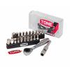 TONE Bit Ratchet Set BRS20C Bit Insertion &6.35mm (1/4") Clear Contents 23 items