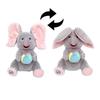 Brinquedo Elefante Esconde-Esconde para Bebê Treino de Barriguinha Companheiro Calmante Pelúcia Orelha que Mexe Elefantinho