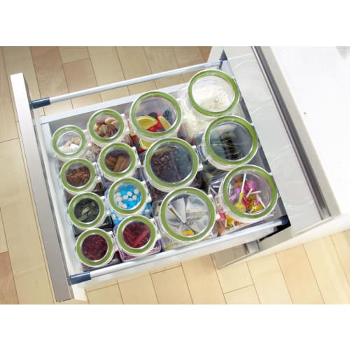 Takeya Chemical Industries TAKEYA FRESHLOK Square Storage Container, 300ml, Green, Airtight, One-Touch Opening