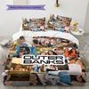 The Bund Mysteries Pattern Bedding Home Decoration Birthday Gift (1 * duvet cover + 2 * pillowcase, without core)