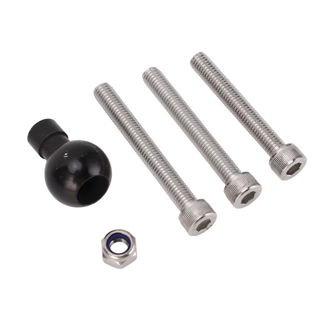 Motorrad Lenker Klemmsockel Gabelrohrschaft Kugelbasis Kugelkopfbasis mit M8 Haltebolzen 1 Zoll Gummikugel für B-367U