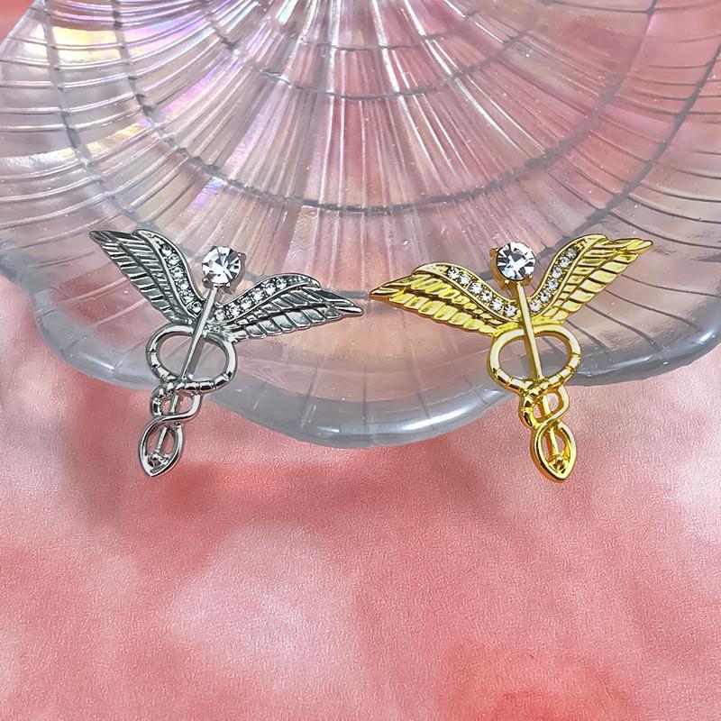 Unique Cartoon Style Medical Brooch Stethoscope And Ecg Design For Doctors And Nurses