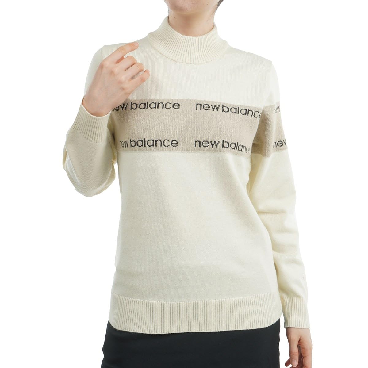 

New Balance Sweater and for Size 2 Women s High-Neck (Stretchable Warm) Golf, (L), 012-4274501 040_Beige