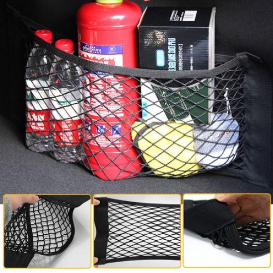 Car Interior Elastic Net Storage Holder Rear Trunk Seat Organizer Accessories
