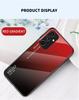 For Samsung Galaxy A25 A 25 5G deksel Gradient Aurora herdet glass myk ramme bakdeksel Telefonveske