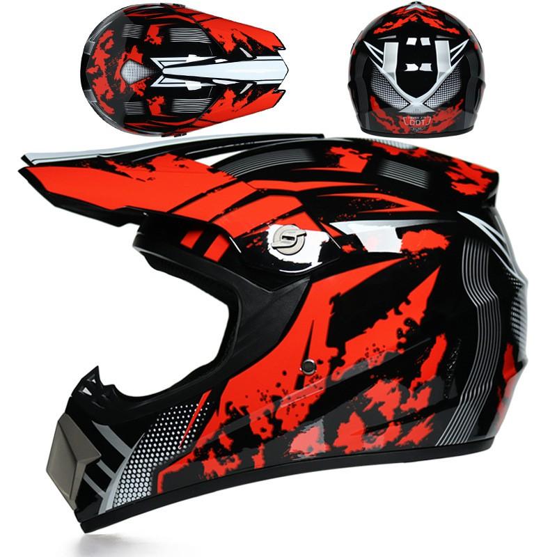 Lightweight Full Face Off-Road Motorcycle Helmet Dirt Bike ATV Trail Riding With Ventilation Clear Visor