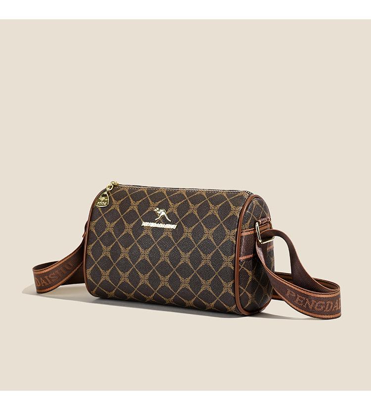 2025 Argyle Print Versatile Baguette Bag - Retro European & American Vintage Crossbody/Shoulder Bag