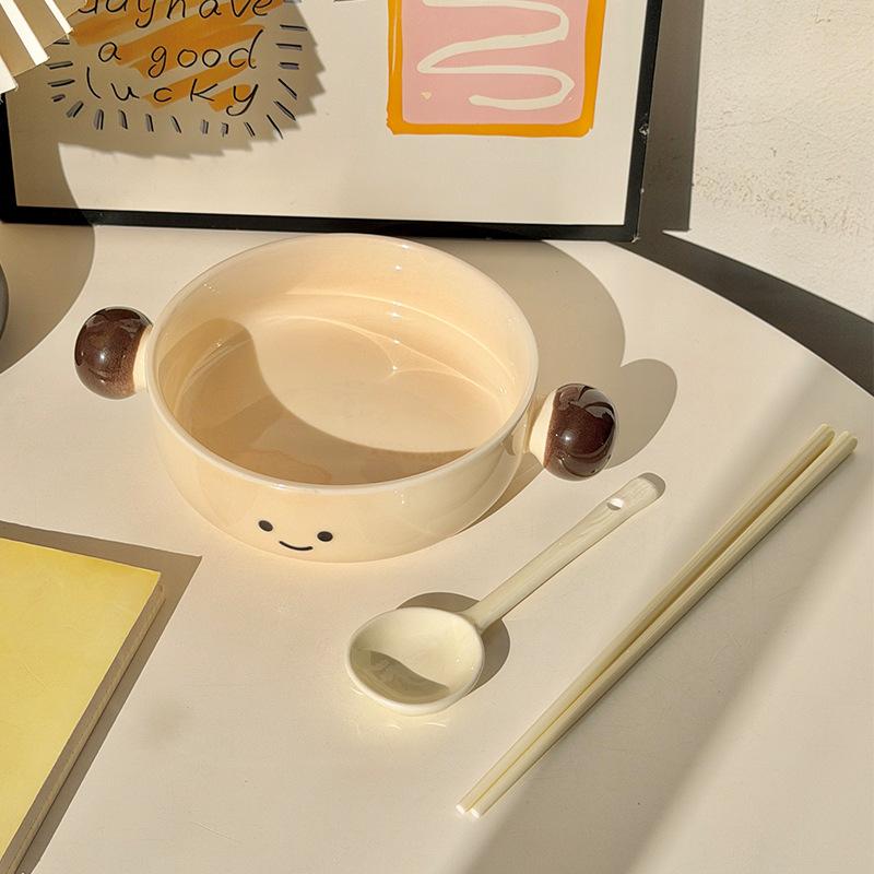 Creative high-value cocoa beans, children's rice bowls, student dormitory instant noodles bowls, fruit salad bowls, personal bowls