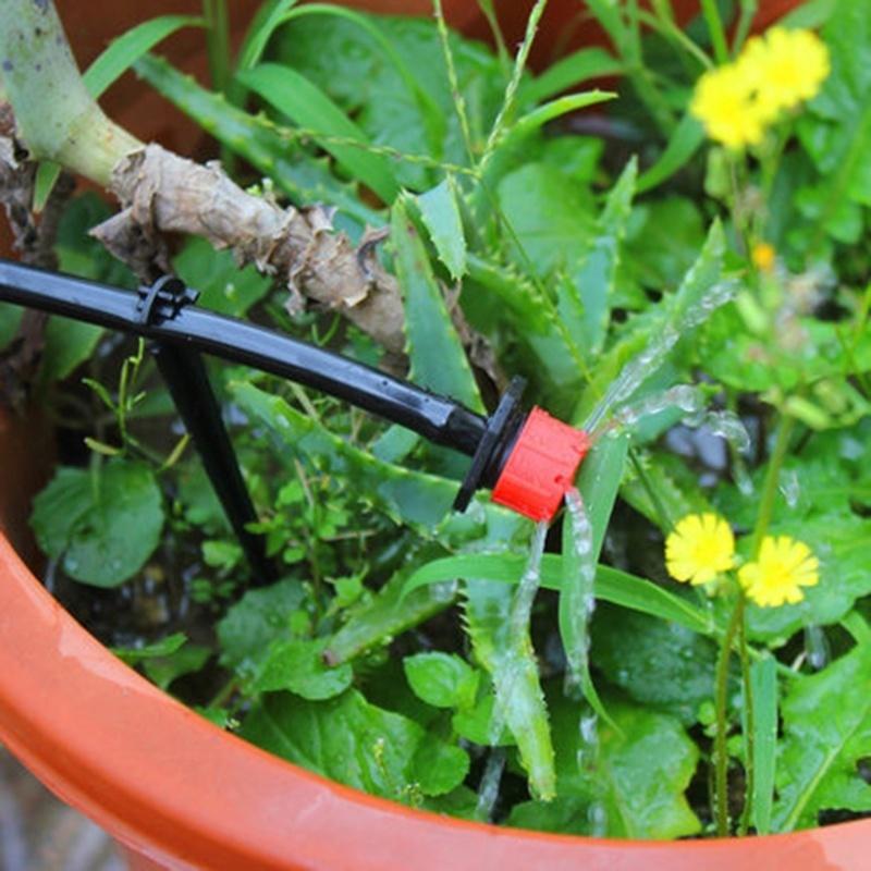 50 Pcs Irrigation Plastic Micro Flow Dripper Drip Head Irrigation Sprinklers Adjustable Water Drippe