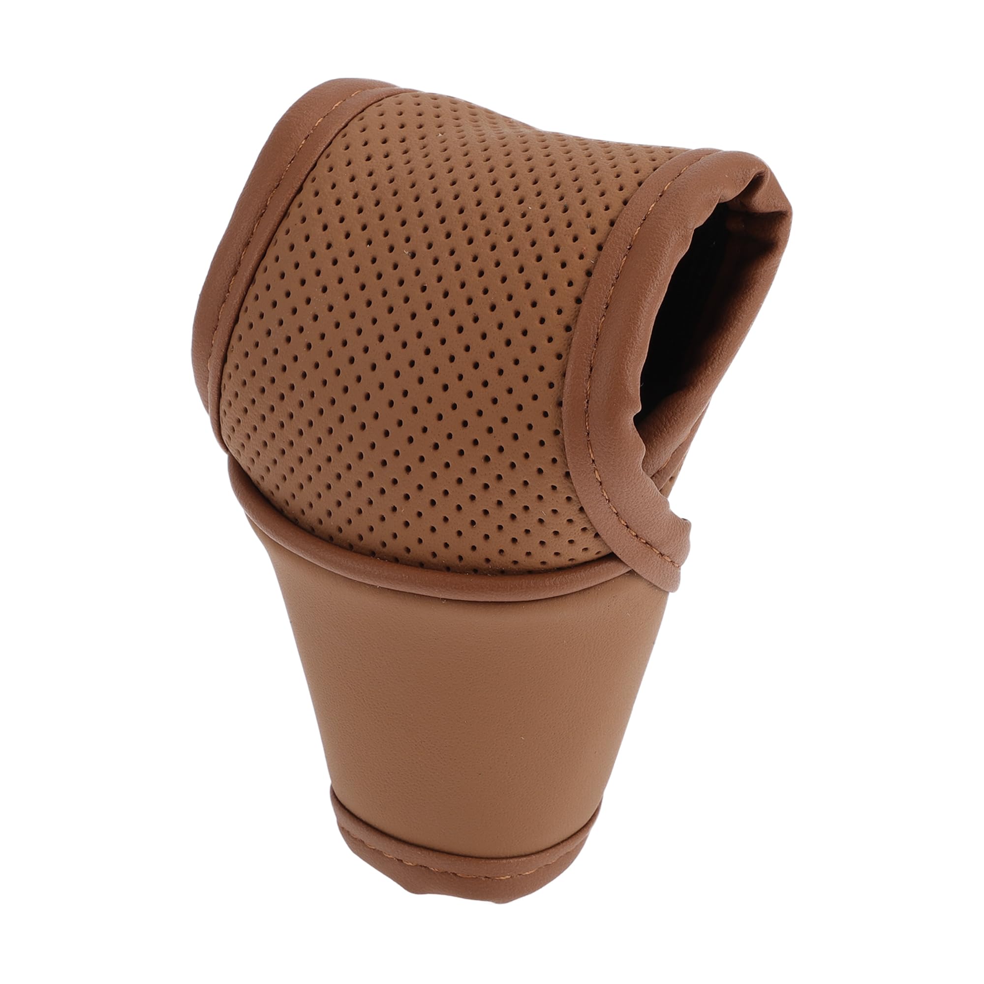 

HOPESPANNER Universal Gear Shift Knob Cover Stick Shift Handle Protector Automatic Leather 1 Pc Anti Slip Brown