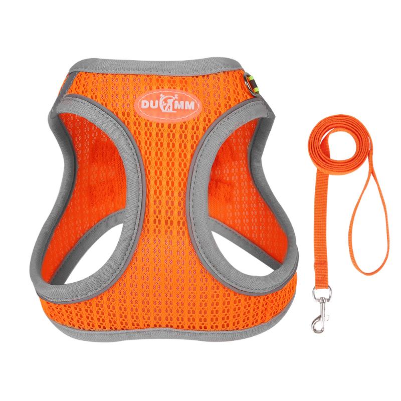 Szelki dla psa Ubrania odblaskowe oddychające regulowane obroże dla zwierząt domowych smycz do chodzenia na zewnątrz kamizelka dla buldoga francuskiego chihuahua klatka piersiowa