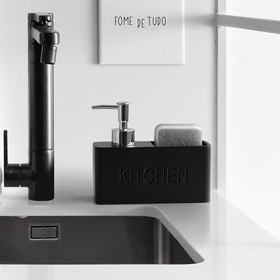 Dispensador de Jabón de Cocina Multifuncional con Soporte para Esponja Caja de Almacenamiento para Botella de Líquido Lavavajillas