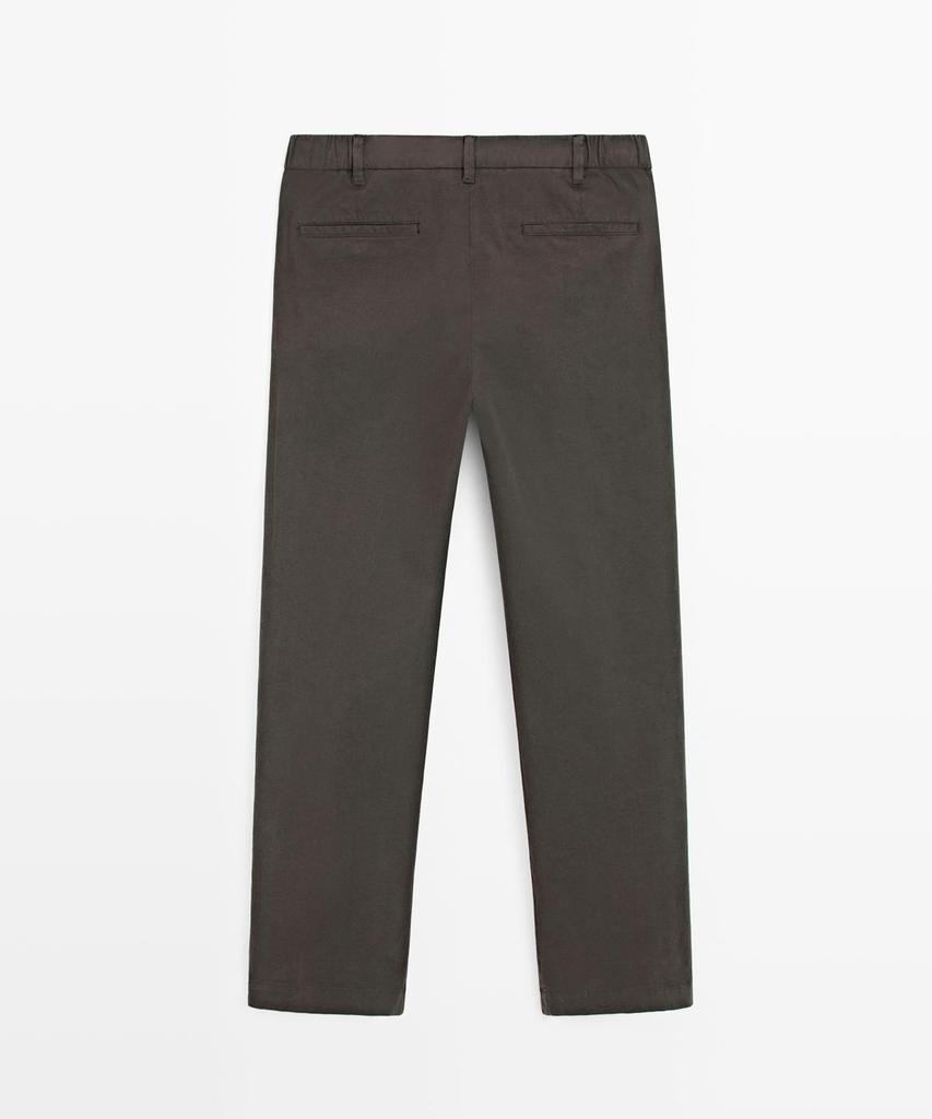 Masimodutti Cotton Blend Slim Fit Pants