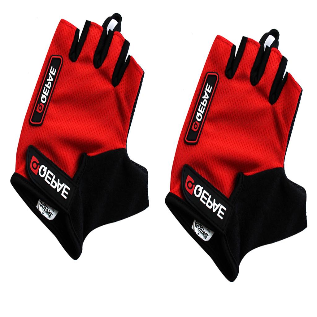 1 Pair Racing Cycling MTB Bicycle Unisex Gel Half Finger Gloves Yellow/Red/Blue//M/L/XL/XXL