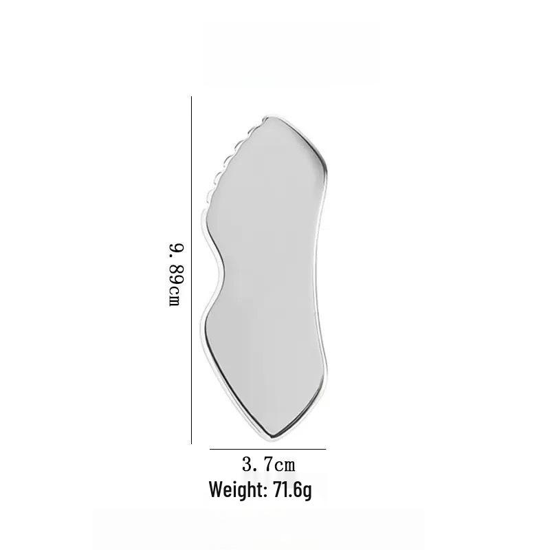 Heart-Shaped Stainless Steel Gua Sha Board for Facial Firming and Lifting Massage – Large Size, Multifunctional Fascia Tool.