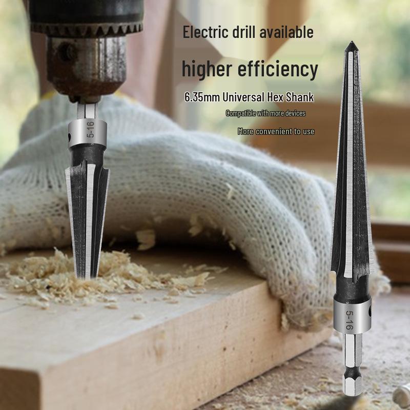 Alezor conic pentru prelucrarea lemnului, 1/8-1/2" (3-13mm), Teșirea scândurilor de lemn, Capacitate 5-16mm