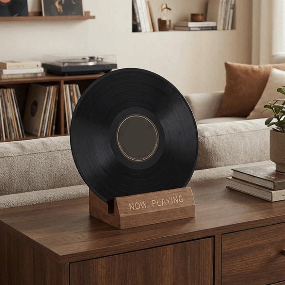 Single Holder Wooden Vinyl Record Holder Natural LP Display Shelf Album Display